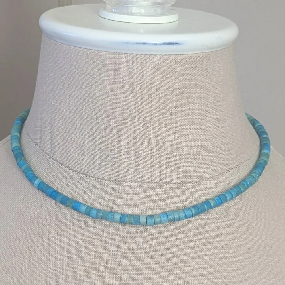 Heshi Turquoise Necklace Choker Southwest‎ Native Tribal Navajo Zuni Boho Dainty